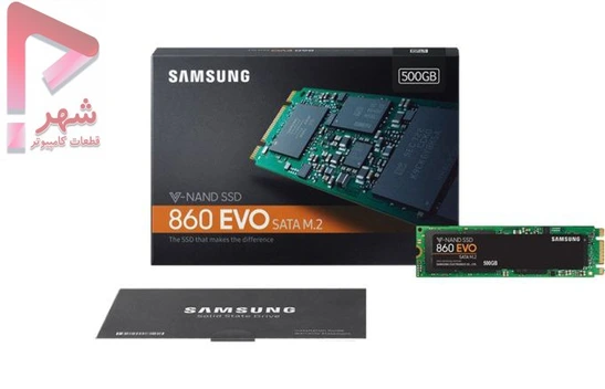 تصویر اس اس دی اینترنال سامسونگ مدل Evo 860 m.2 ظرفیت 500 گیگابایت ا Samsung EVO 860 m.2 Internal SSD Drive - 500GB Samsung EVO 860 m.2 Internal SSD Drive - 500GB