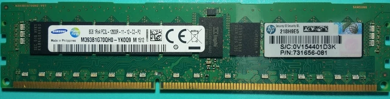 تصویر رم سرور اچ پی 8 گیگ، DDR3 فرکانس 1600MHz 
