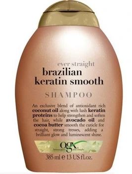 تصویر شامپو کراتین برزیلی او جی ایکس OGX ا OGX Brazilian keratin Smooth Shampoo 385ml OGX Brazilian keratin Smooth Shampoo 385ml