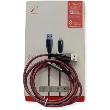 تصویر کابل شارژر آیفون کی اف مدل شارژ سریعKF-USB CABLE ip-67 
