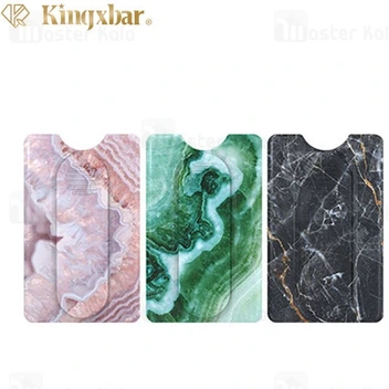 تصویر جاکارتی موبایل Kingxbar Swarovski Marble Phone Pocket با قابلیت استند 