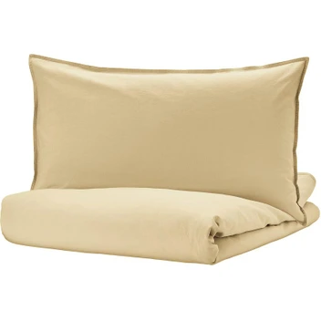 تصویر سرویس کاور روتختی دو نفره IKEA |مدل ÄNGSLILJA- زمان تحویل 2 تا 3 هفته کاری ا ÄNGSLILJA Duvet cover and 2 pillowcases, light beige-green ÄNGSLILJA Duvet cover and 2 pillowcases, light beige-green