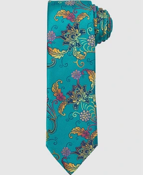 تصویر کراوات طرح دار همراه با دستمال جیبی برند تودرز 