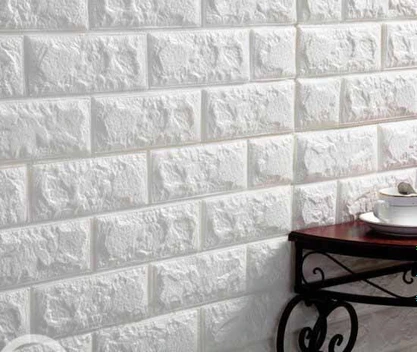 تصویر دیوار پوش فومی پشت چسبدار ایرانی طرح آجر سفید 