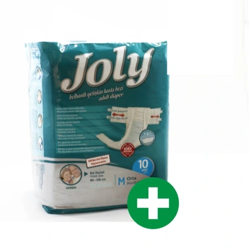 تصویر پوشک بزرگسال چسبی جولی Joly سایز متوسط M بسته 10 عددی ا Joly Adult Diaper Protective Medium 10pcs Joly Adult Diaper Protective Medium 10pcs