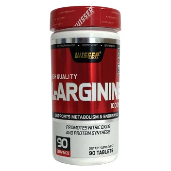 تصویر ال آرژنین ۱۰۰۰ میلی گرم ویثر نوتریشن ۹۰ عدد | Wisser Nutrition L-Argenine 1000 mg 90 Tab 