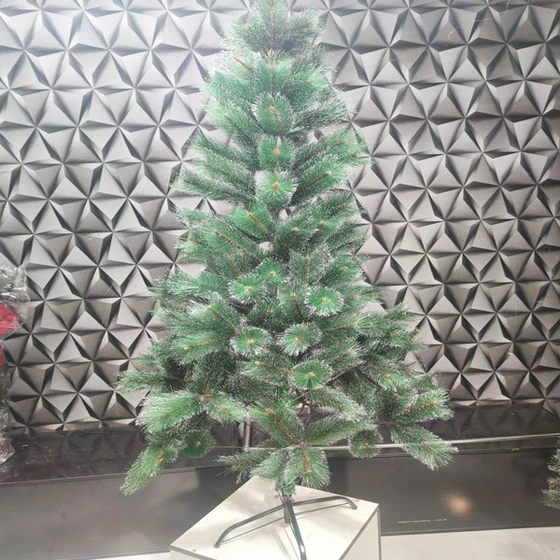 تصویر درخت کریسمس کاج اروپایی نک برفی پرتراکم 180 سانتی متر 