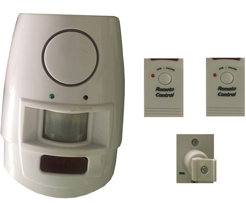 تصویر سیستم حفاظتی امنیتی دزدگیر بی سیم چشمی آژیردار مدل 105db ا 105db wireless alarm system 105db wireless alarm system
