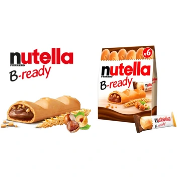 تصویر نوتلا بریدی بسته 6 عددی Nutella B-ready 