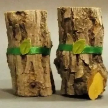 تصویر نمکدان های رستیک چوب طبیعی 