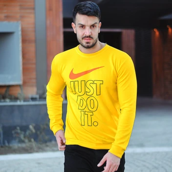 تصویر سویشرت مردانه Nike مدل Just (زرد) 