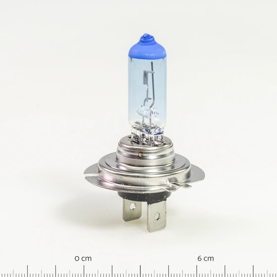 تصویر لامپ گازی H7 (دوخار) 12 ولت 55 وات آبی یخی 