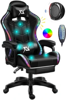 تصویر صندلی گیمینگ COOLBABY Gaming Chair LED Light Racing Chair 