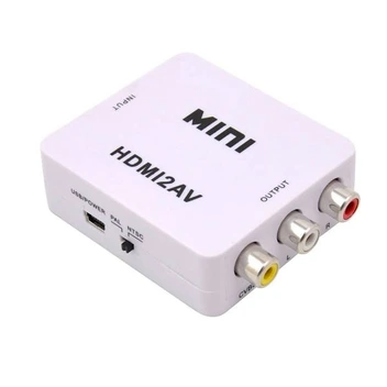 تصویر مبدل HDMI به AV مدل Mini کیفیت Full HD 1080p ا D-NET Mini AV2HDMI D-NET Mini AV2HDMI