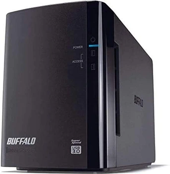 تصویر هارد درایو اکسترنال BUFFALO مدل HD-WH4TU3R1 ظرفیت ۴ ترابایت ا BUFFALO DriveStation Duo 2-Drive Desktop DAS 4 TB BUFFALO DriveStation Duo 2-Drive Desktop DAS 4 TB