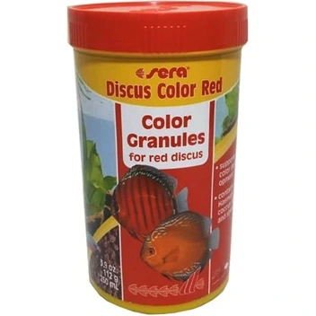 تصویر غذای ماهی سرا دیسکس کالر رد مدل color granules وزن 112 گرم 