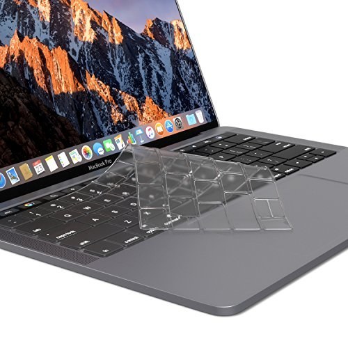 Lavender Gray Model: A2159, A1989, A1990, A1706, A1707 MOSISO Keyboard Cover Compatible with MacBook Pro with Touch Bar 13 and 15 Inch 2019 2018 2017 2016 Silicone Skin Protector 