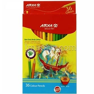تصویر مداد رنگی 36 رنگ مدل non-toxic آریا ا 36-color colored pencil, non-toxic Aria model 36-color colored pencil, non-toxic Aria model
