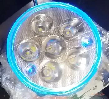 تصویر بلوری LED چراغ موتورسیکلت هوندا CG مدل 8 لامپ مناسب CG قطر 14 سانت 