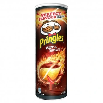 تصویر چیپس پرینگلز فلفلی تند وزن 165 گرم ا Pringles Hot & Spicy Pringles Hot & Spicy