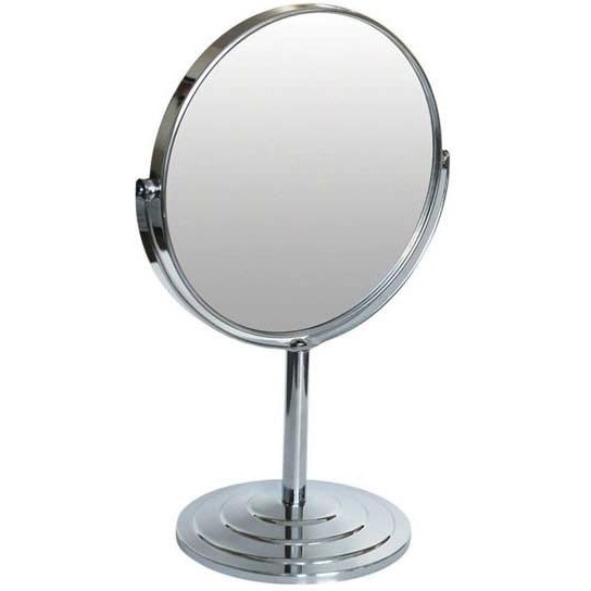 تصویر آینه آرایشی دورگرد فلزی سایز بزرگ 