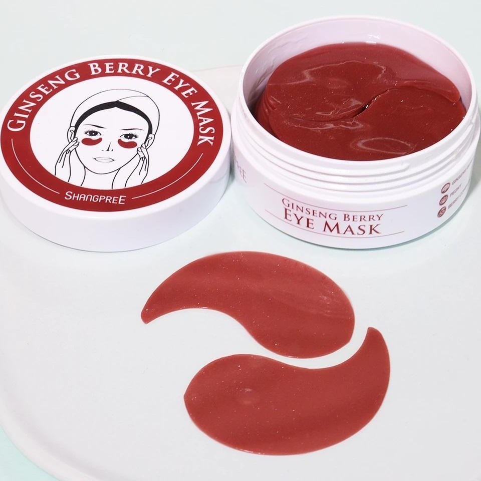 تصویر پچ درمانی دور چشم کلاژن ساز جنسینگ قرمز کره ای شانگپری SHANGPREE Ginseng Berry Eye Mask 