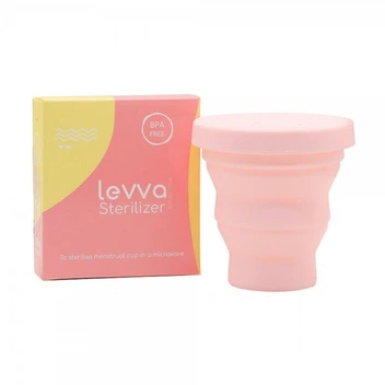 تصویر لیوان ضدعفونی کننده کاپ قاعدگی صورتی منفذ دار لیوا ا Menstrual Cup Sterilizer LEVVA Menstrual Cup Sterilizer LEVVA