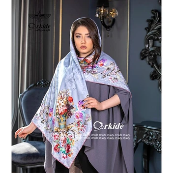 تصویر روسری مجلسی زیبا نخی درجه یک زیبا 