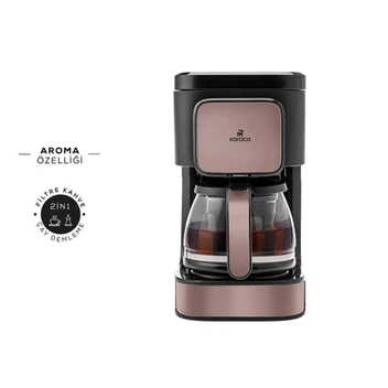 تصویر دستگاه قهوه ساز و چای ساز فیلتر کاراجا مدل:  Just Coffee Aroma 2 In 1  رزگلد 