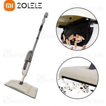 تصویر جارو دستی و تی اسپری دار شیائومی Xiaomi Zolele 1012 Water Spray Mop Handheld Sweeper 