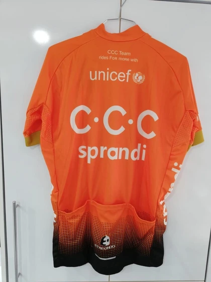 تصویر ست تی شرت و شورت دوچرخه سواری جاینت مدل تیم CCC نارنجی-GO3444 