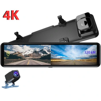 تصویر دوربین آینه خودرو 4k اولترا اچ دی وای فای دار s16 