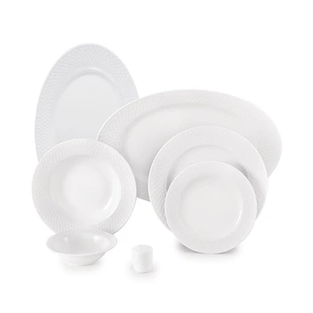 تصویر سرویس چینی زرین 6 نفره غذاخوری سفید (28 پارچه) ا Zarin Iran ItaliaF White 28 Pieces Porcelain Dinnerware Set Zarin Iran ItaliaF White 28 Pieces Porcelain Dinnerware Set