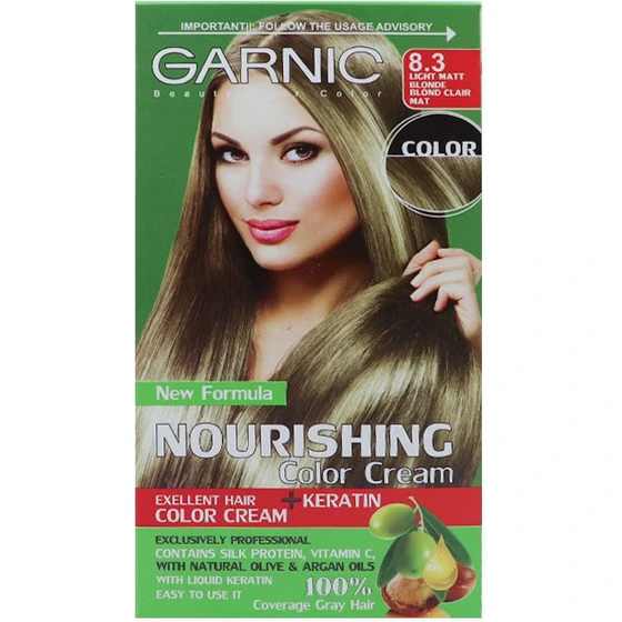تصویر کیت رنگ مو مغذی زنانه گارنیک شماره 8.3 ا Nourishing, Hair Color Kit No8.3 Nourishing, Hair Color Kit No8.3