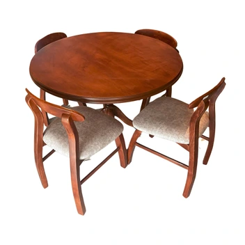 تصویر میز و صندلی ناهارخوری ۴ نفره گالری چوب آشنایی مدل ۶۵۶ 