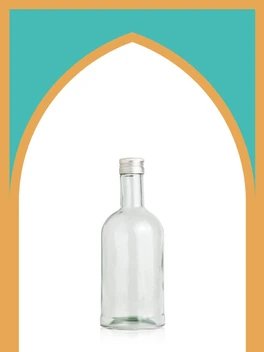 تصویر بطری شیشه‌ای فریال شفاف با درب فلزی | 500 سی‌سی | بسته 28 تایی 