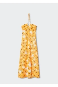 تصویر پیراهن رسمی زنانه زرد برند mango 37081308 ا Çiçekli Pamuklu Elbise Çiçekli Pamuklu Elbise