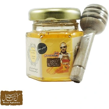 تصویر عسل تک نفره طبیعی 50گرمی (با قاشق چوبی) 