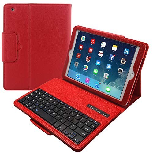 Backlit Rose Gold eoso Keyboard Case for iPad 2/3/4 Built-in Wireless Slim Shell Magnetic PU Protective Cover with 7 Color Backlight for Men Women 