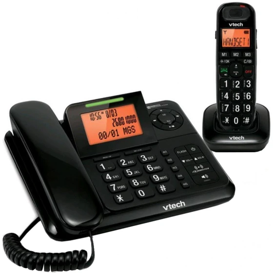 تصویر گوشی تلفن بی سیم وی تک مدل CS6147 ا Vtech CS6147 Corded & Cordless Phone Vtech CS6147 Corded & Cordless Phone