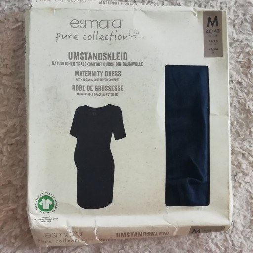 تصویر پیراهن حاملگی ، سورمه ای، آستین کوتاه، جنس نخ پنبه طبیعی، سایز 40-42 ،برند اسمارا 