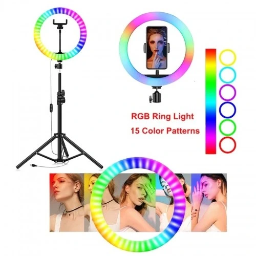 تصویر رینگ لایت حرفه ای RGB LED SOFT RING LIGHT MJ26 ا RGB LED SOFT RING LIGHT MJ26 RGB LED SOFT RING LIGHT MJ26