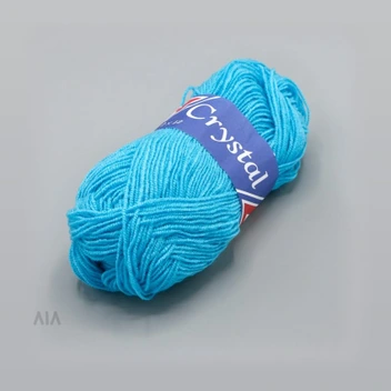 تصویر کاموا کریستال آبی فیروزه‌ای روشن 
