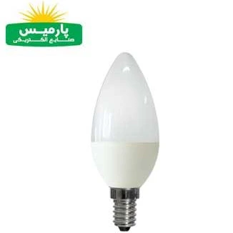 تصویر لامپ شمعی  8w کندل مهتابی پارمیس ا led lamp bulb 8W parmis led lamp bulb 8W parmis