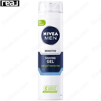تصویر ژل اصلاح نیوا مدل سنسیتیو اینستنت پروتکشن Nivea Sensitive Shaving Gel Instant Protection 