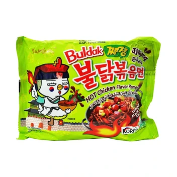 تصویر نودل کره ای (رامن ) جاجانگمیون طعم مرغ تند ۱۴۰ گرم بولداک سامیانگ – samyang 