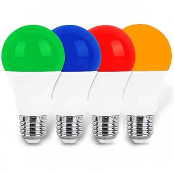 تصویر لامپ حبابی رنگی 10 وات البو - انبه ای 