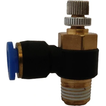 تصویر شیر تنظیم (فلوکنترل) سرجکی پنوماتیک ۱/۴ به ۸ ا Flow control valve Flow control valve