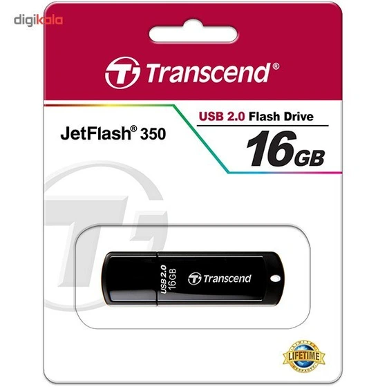 تصویر فلش مموری ترنسند جت فلش 350 ظرفیت 16 گیگابایت ا JetFlash 350 USB 2.0 Flash Memory 16GB JetFlash 350 USB 2.0 Flash Memory 16GB