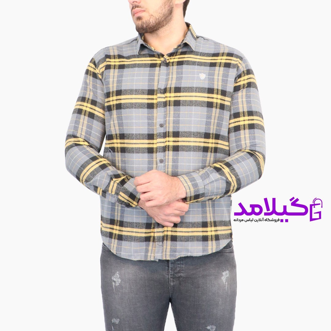 تصویر پیراهن پشمی مردانه چهارخانه کد 138 